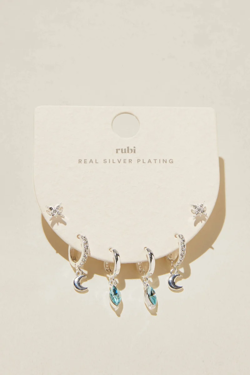 روبي 3Pk Small Earring